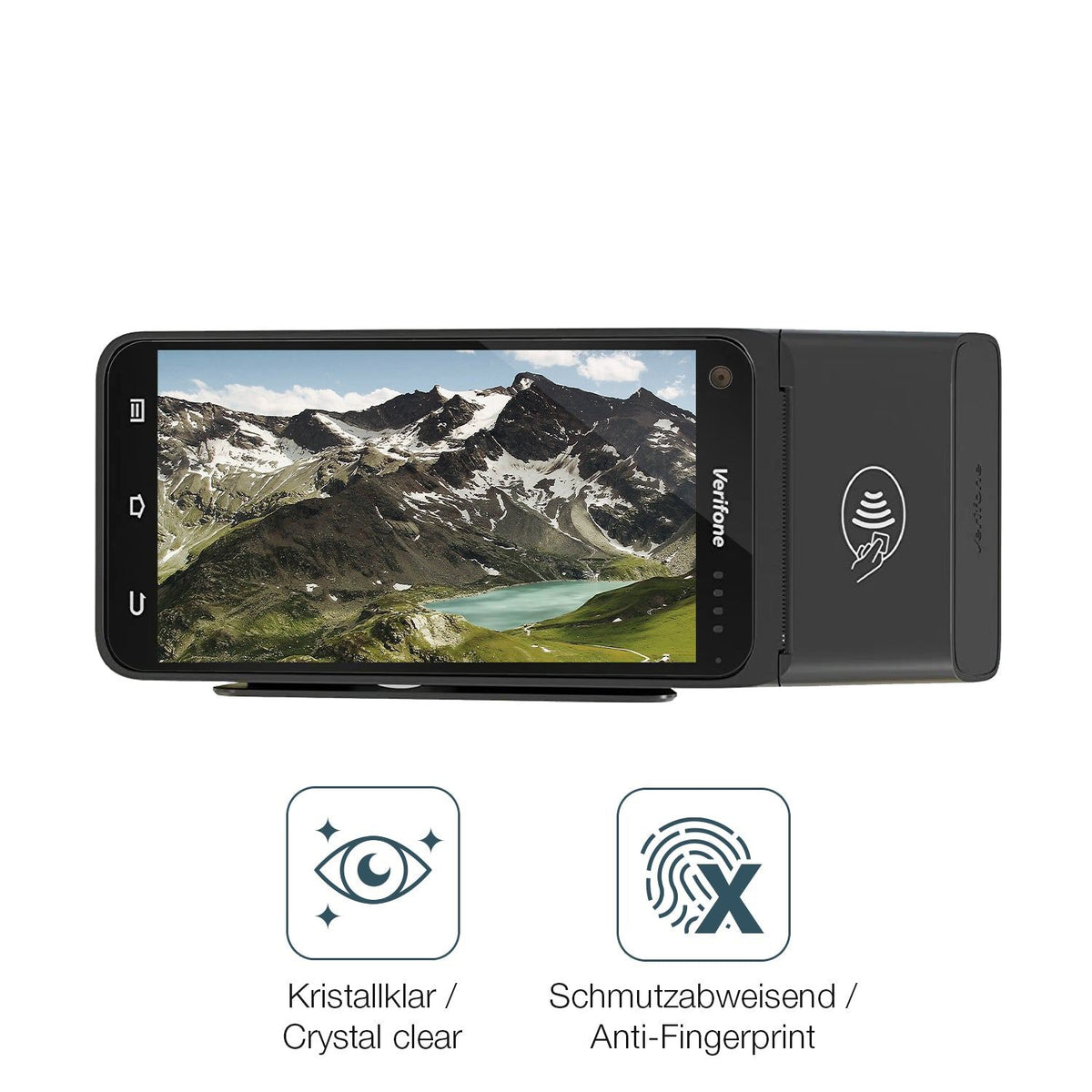 2x Screen Protector for Verifone T650p Flexible Glass 9H dipos