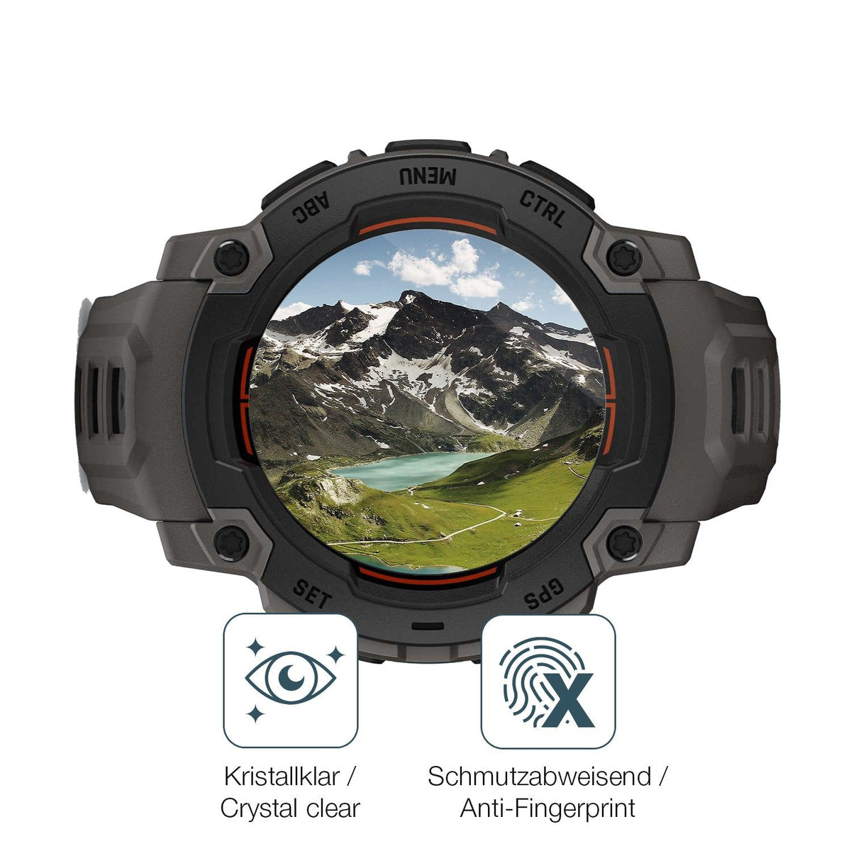 2x Screen Protector for Garmin Instinct E 45mm Flexible Glass 9H dipos