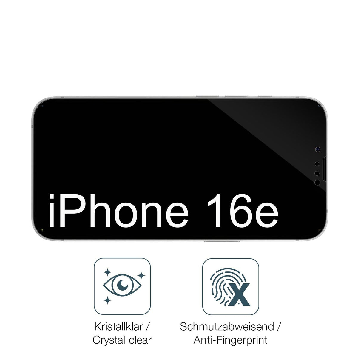 2x Screen Protector for Apple iPhone 16e Flexible Glass 9H dipos