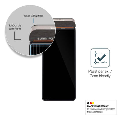 2x Screen Protector for sunmi P3H Flexible Glass 9H dipos