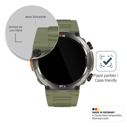 2x 9H Schutzfolie für Blackview W50 Pro Smartwatch 1.45 Zoll Panzerfolie