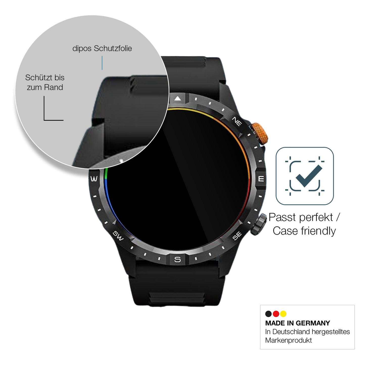 2x 9H Schutzfolie für Banlvs Smartwatch 1.39 Zoll Panzerfolie