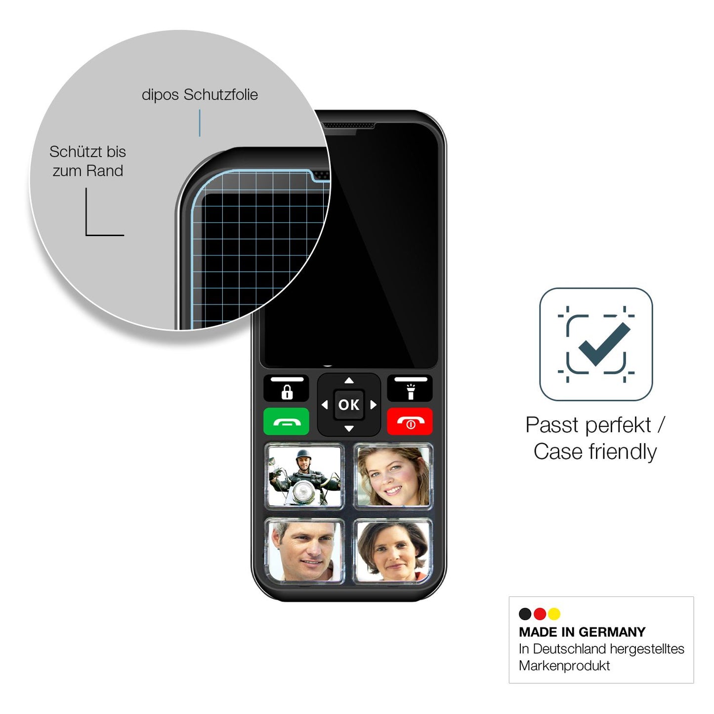 2x Screen Protector for Geemarc CL8000 Flexible Glass 9H dipos