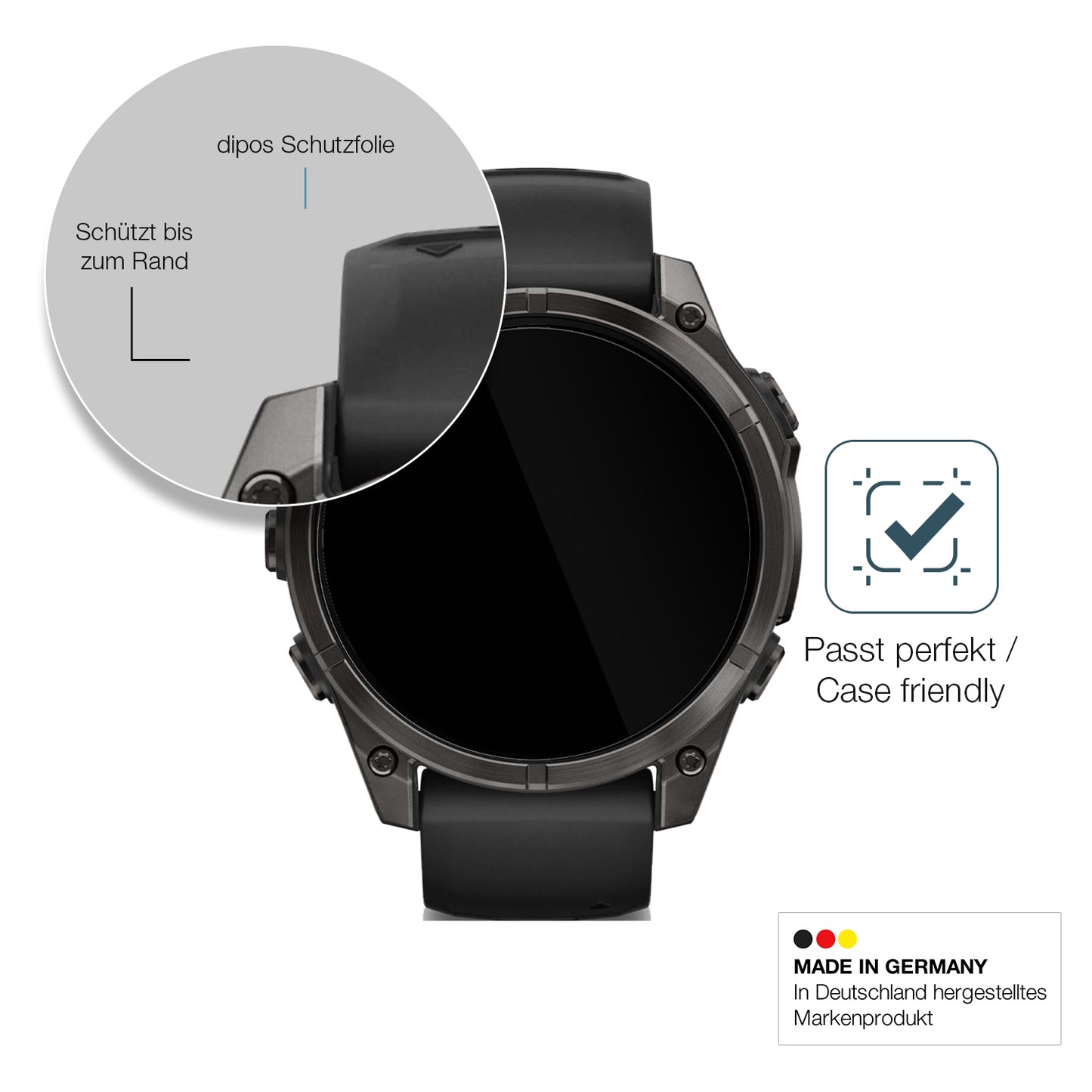 2x 9H Schutzfolie für Garmin Tactix 8 47mm AMOLED Panzerfolie