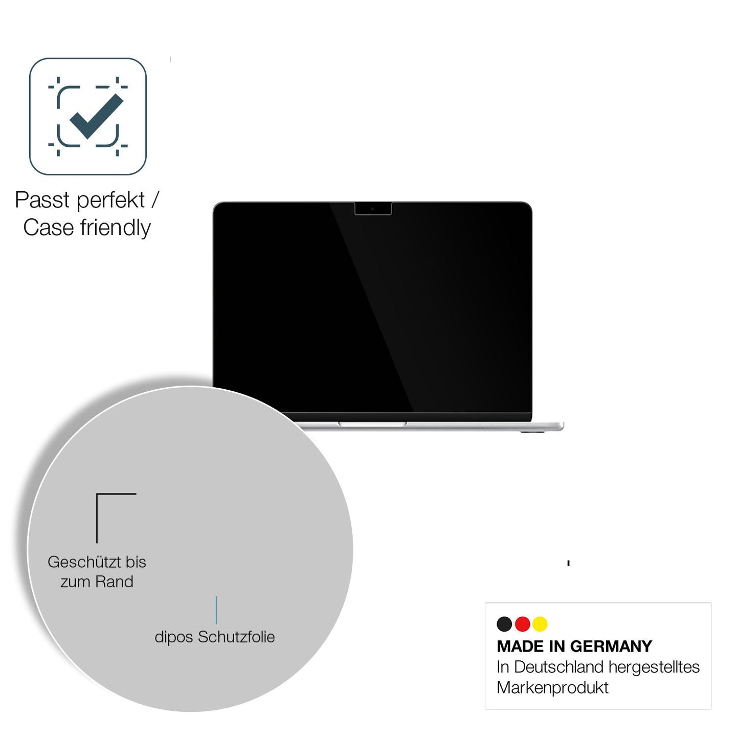 2x Screen Protector for Apple MacBook Air 15 Zoll M4 2025 Flexible Glass 9H