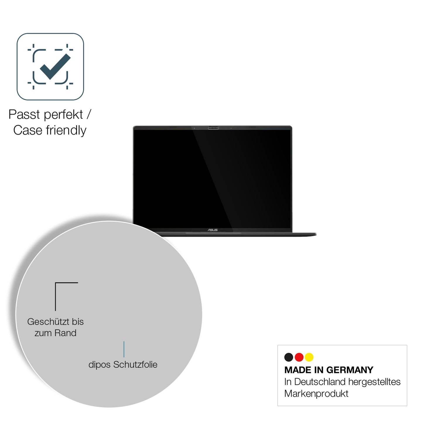 2x 9H Schutzfolie für Asus Vivobook S16 S3607 Panzerfolie