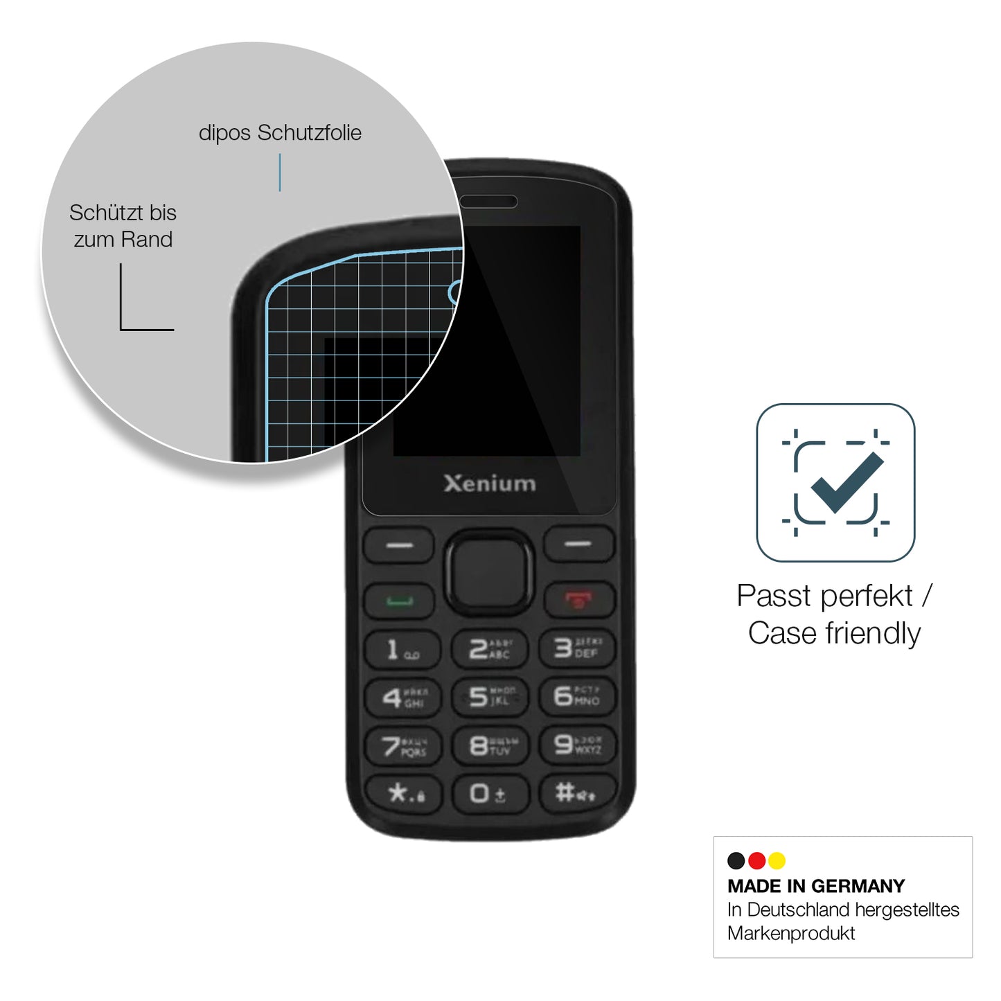 2x 9H Schutzfolie für Philips Xenium X170 Panzerfolie