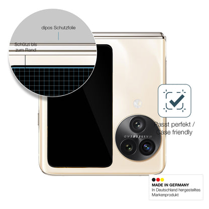 2x 9H Schutzfolie für Oppo Find N3 Flip Aussenseite Panzerfolie