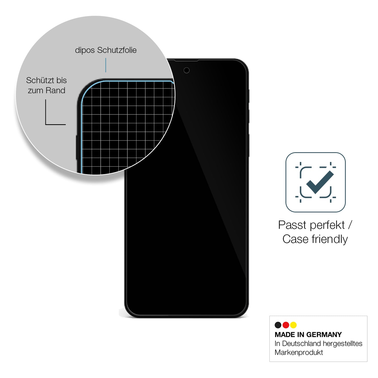 Besonders flexibler Displayschutz mit Anti-Shock-Schicht im Materialmix
