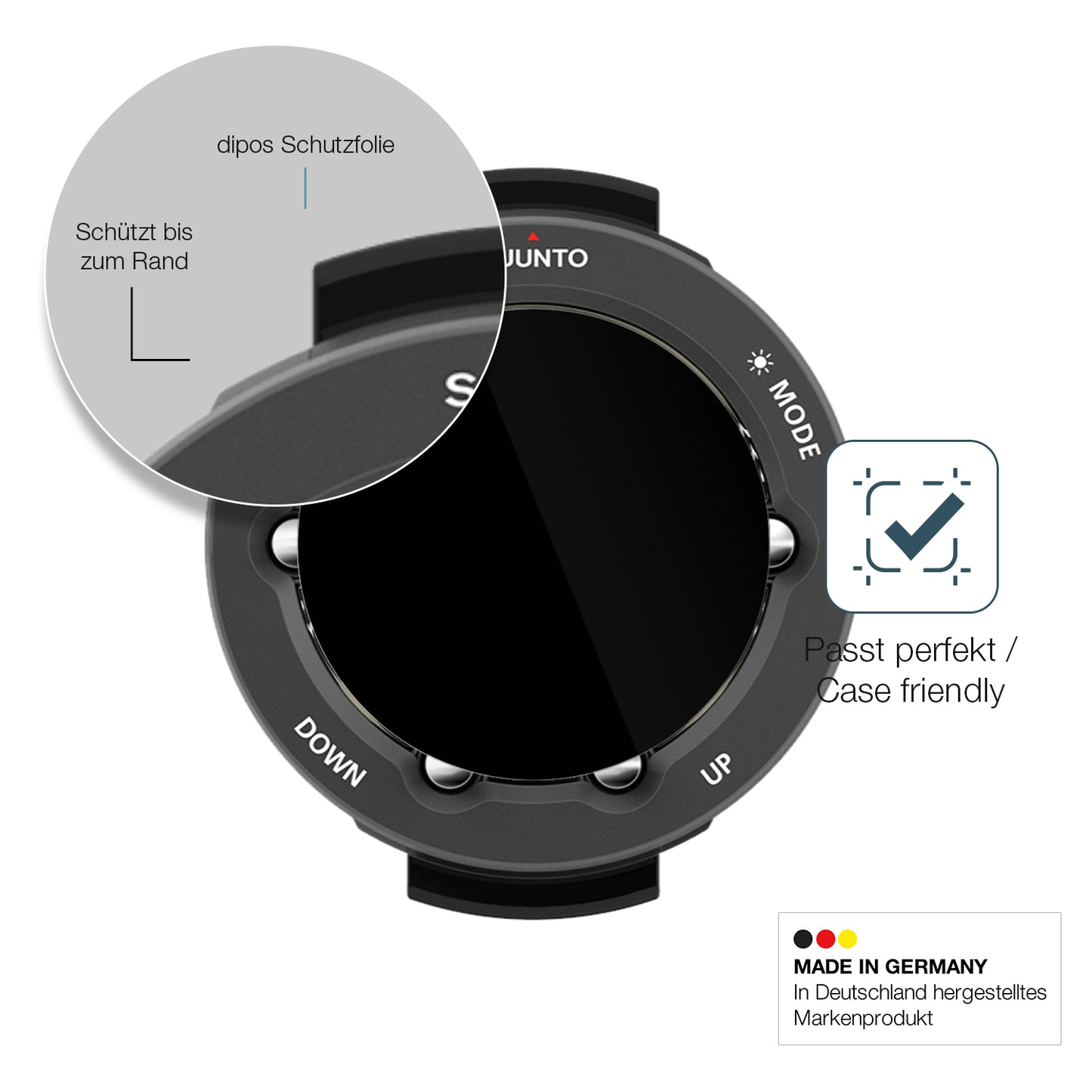 2x Screen Protector for Suunto Vyper Novo Flexible Glass 9H dipos