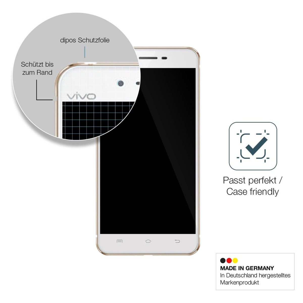 2x Screen Protector for Vivo X6A Flexible Glass 9H dipos
