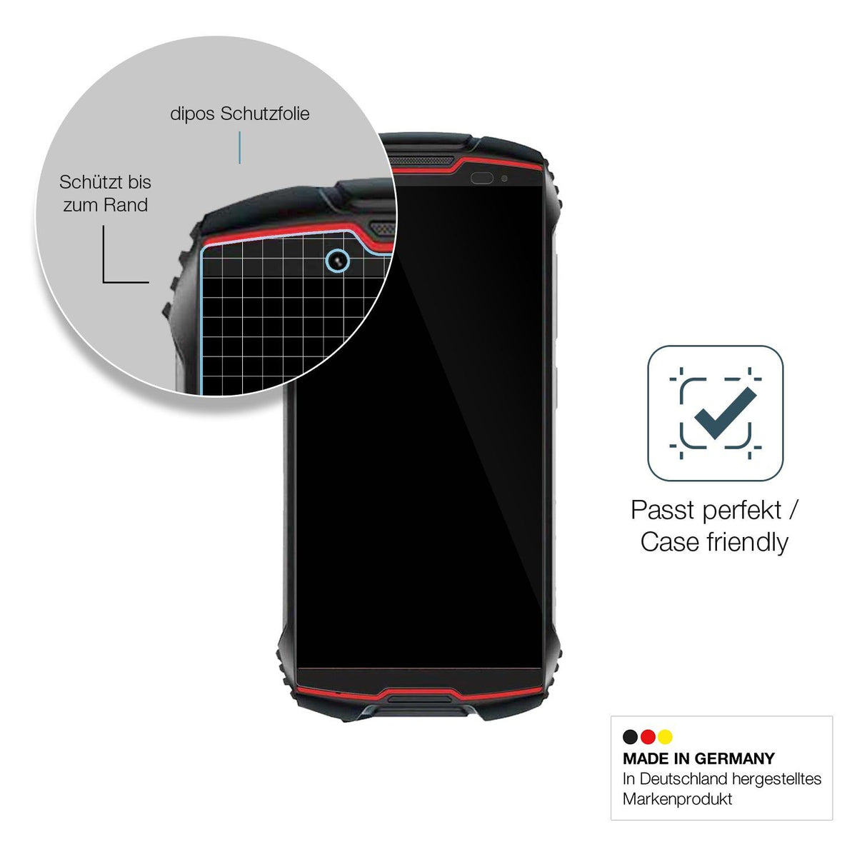 dipos 2x 9H Clear Screen Protector for Cubot King Kong Mini 2 Pro