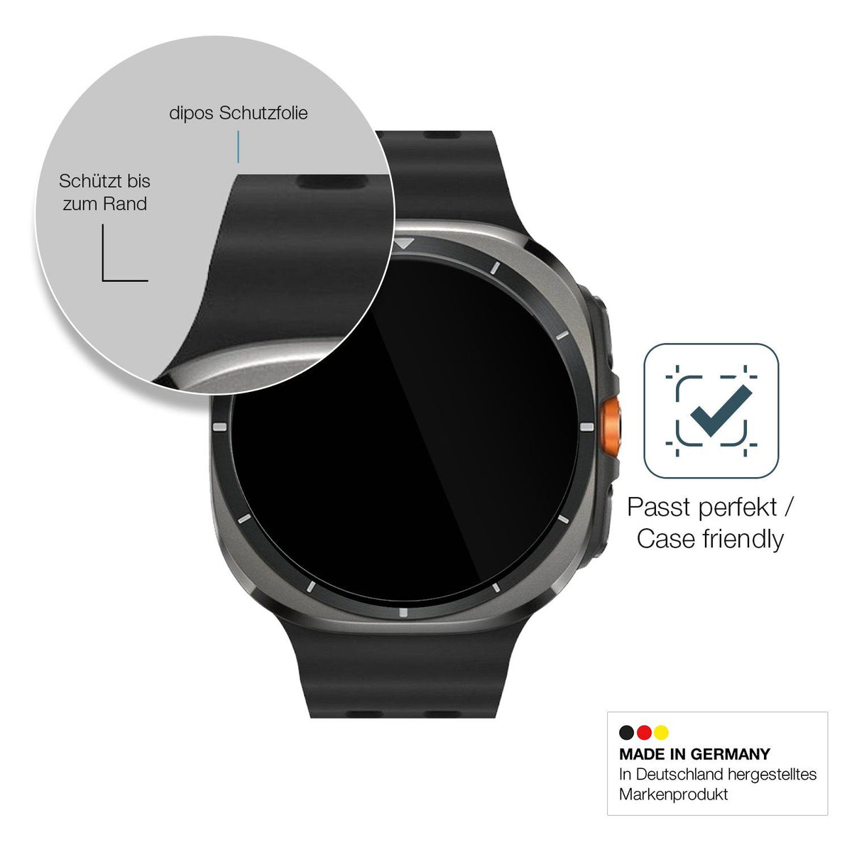 2x Screen Protector for Samsung  Galaxy Watch Ultra Flexible Glass 9H dipos