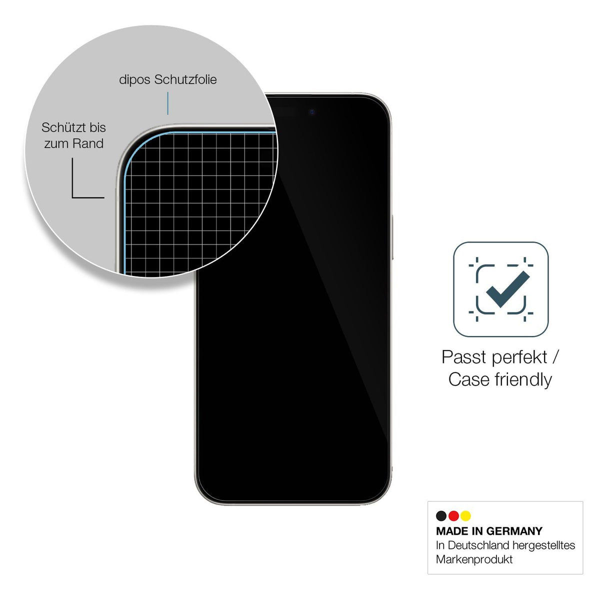2x Screen Protector for Apple iPhone 16 Flexible Glass 9H dipos