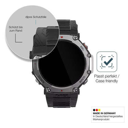 2x Screen Protector for Amazfit T-Rex 3 Flexible Glass 9H dipos