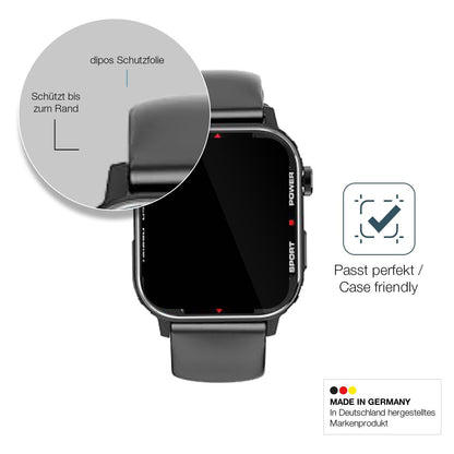 2x Screen Protector for G96 Smartwatch Flexible Glass 9H dipos