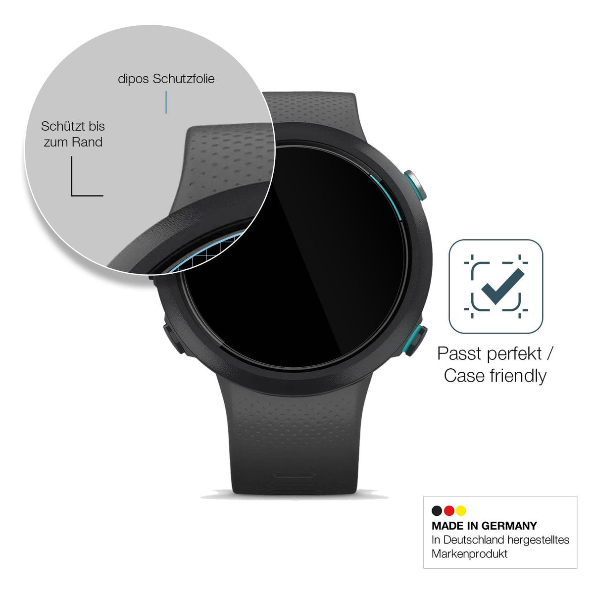 2x Screen Protector for Garmin Swim 2 Flexible Glass 9H dipos