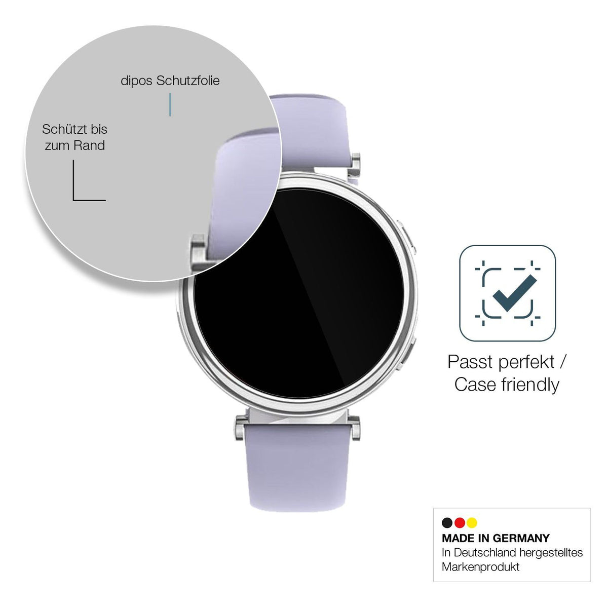 2x Screen Protector for Sanorum 1.27 Zoll Smartwatch Flexible Glass 9H dipos