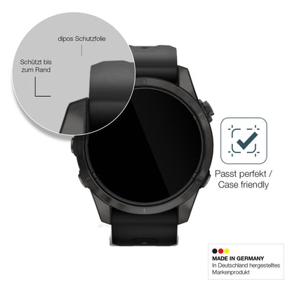 2x Screen Protector for Garmin Fenix 7s Pro 51mm Flexible Glass 9H dipos