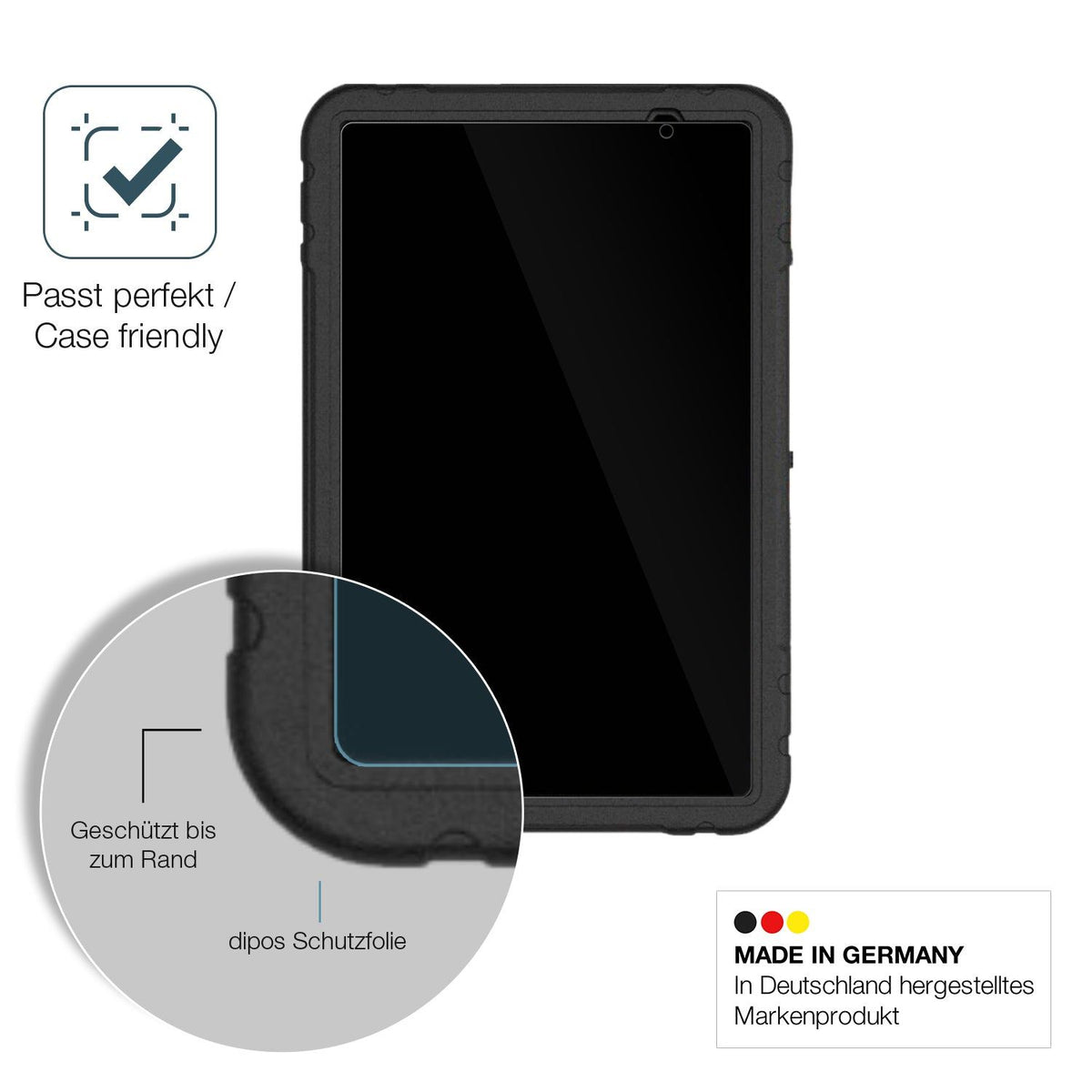 2x Screen Protector for Juedur R500 10 Zoll Flexible Glass 9H dipos