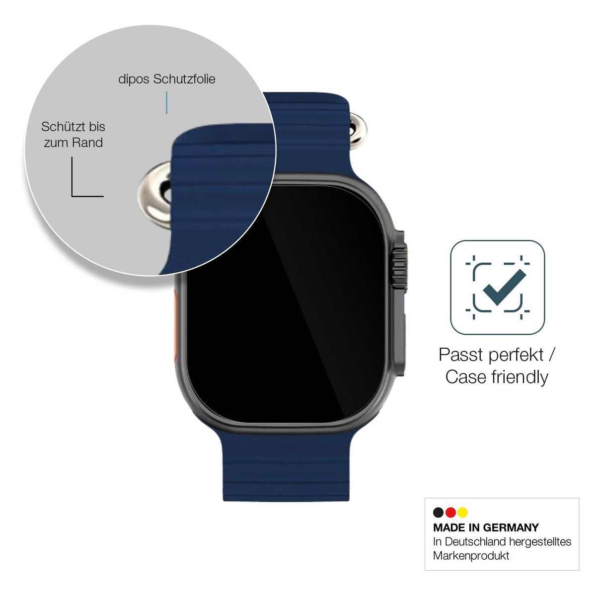 2x Screen Protector for Kiano Watch Solid Flexible Glass 9H dipos