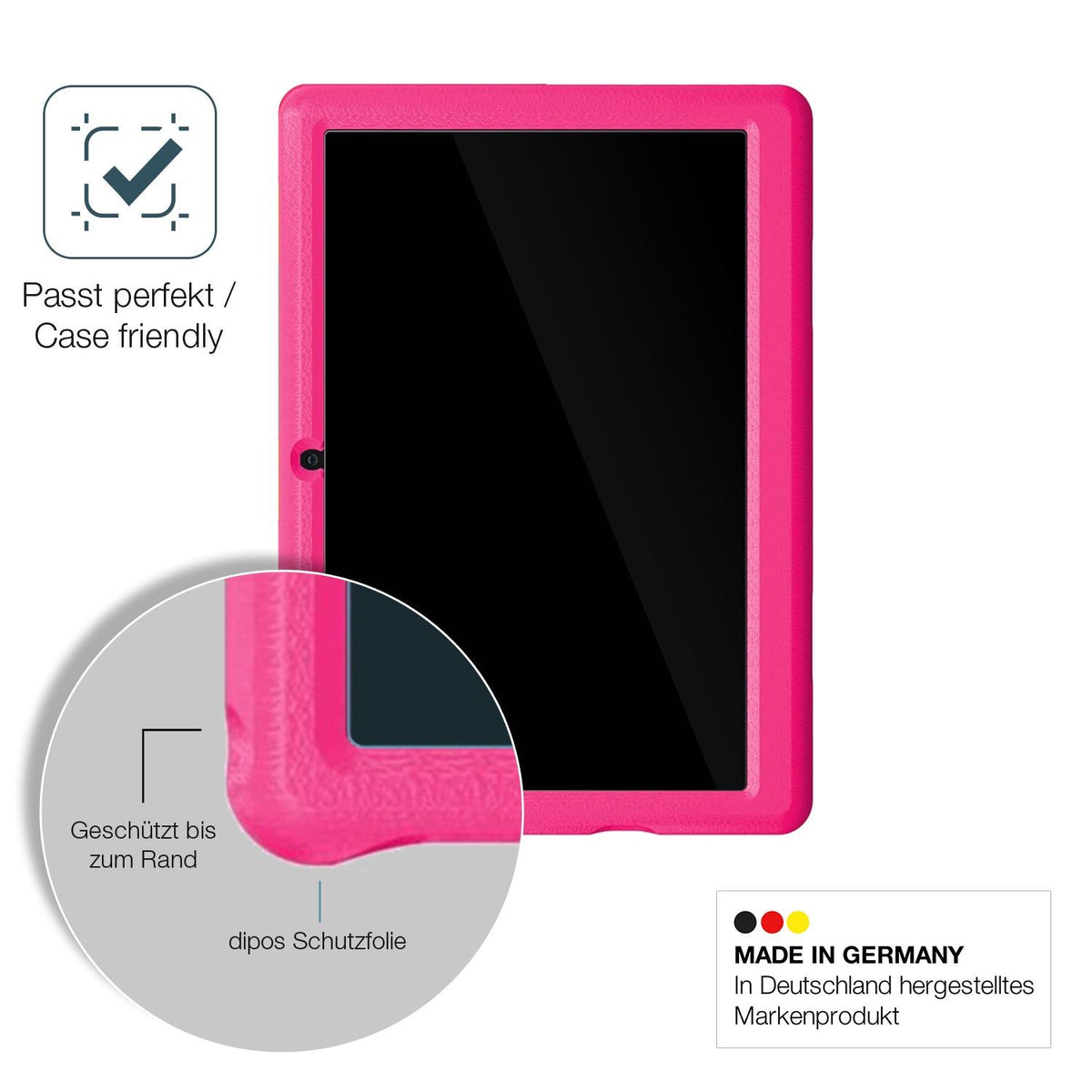 2x Screen Protector for Bufo Kids Tablet KT1006 10 Zoll Flexible Glass 9H dipos