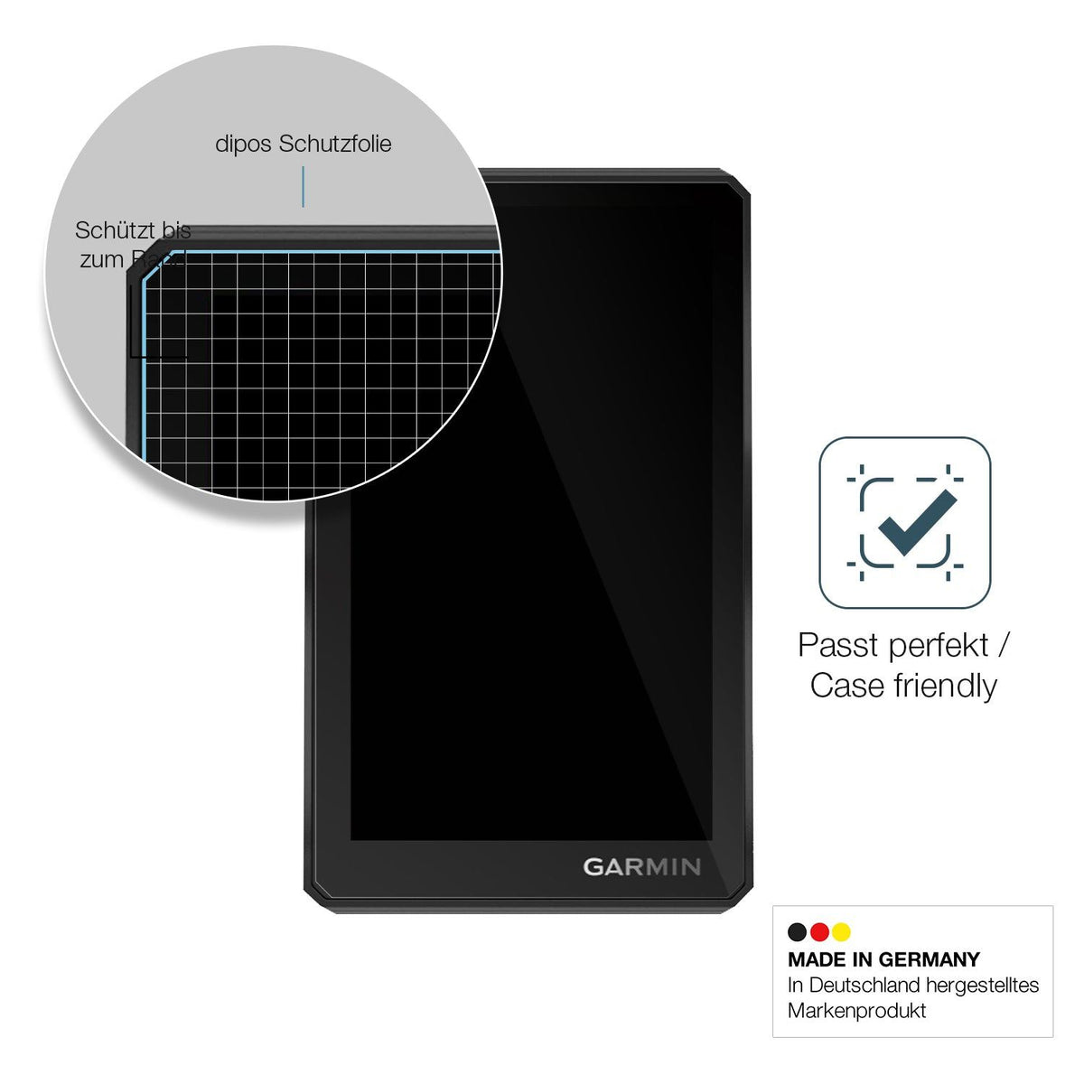 2x Screen Protector for Garmin zumo XT Flexible Glass 9H dipos