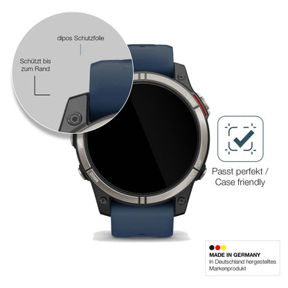 2x Screen Protector for Garmin quatrix 7 Pro Flexible Glass 9H dipos