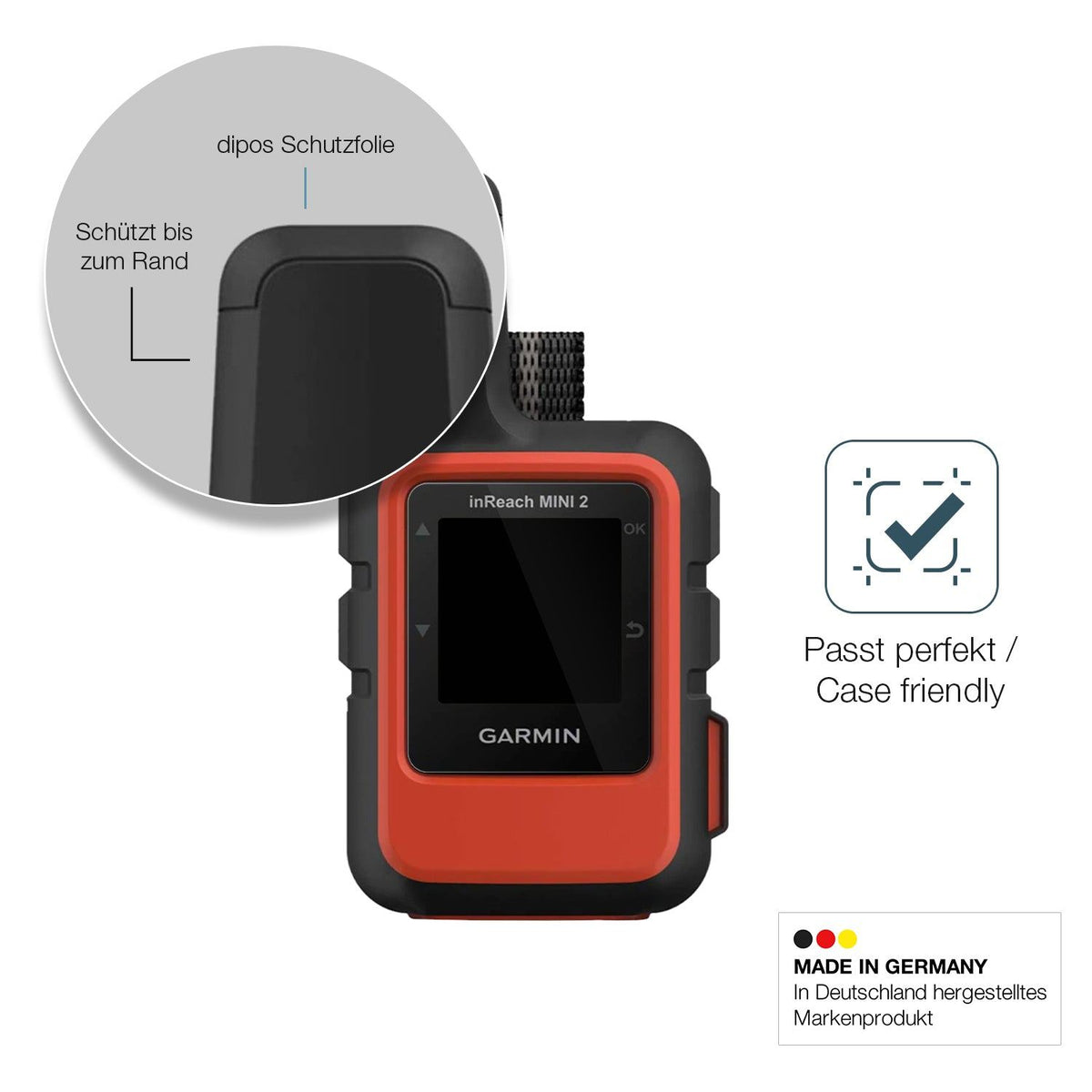 2x Screen Protector for Garmin inReach Mini 2 Flexible Glass 9H dipos