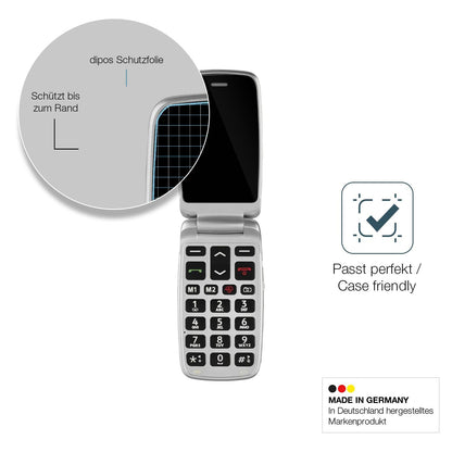 2x Screen Protector for Doro Primo 360014 Flexible Glass 9H dipos