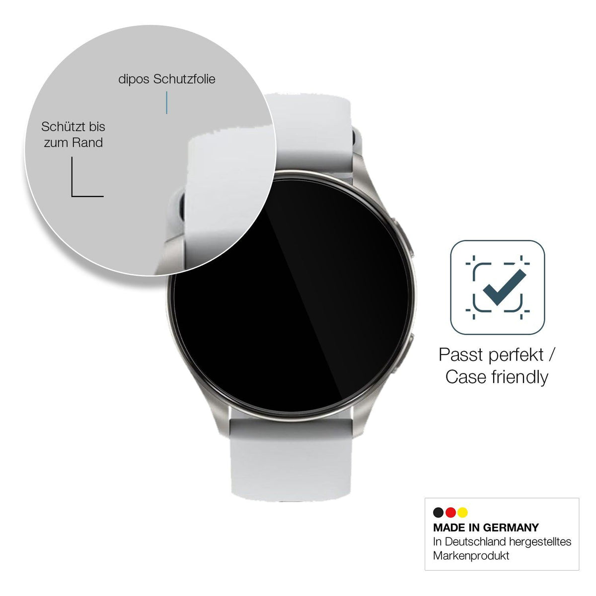 2x Screen Protector for Baolubao W60 Smartwatch Flexible Glass 9H dipos