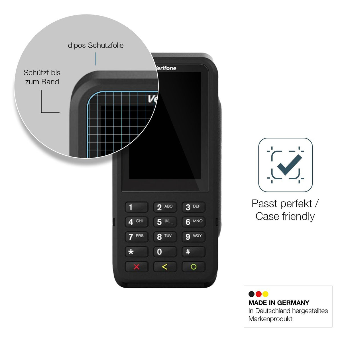 2x Screen Protector for Verifone P630 Flexible Glass 9H dipos