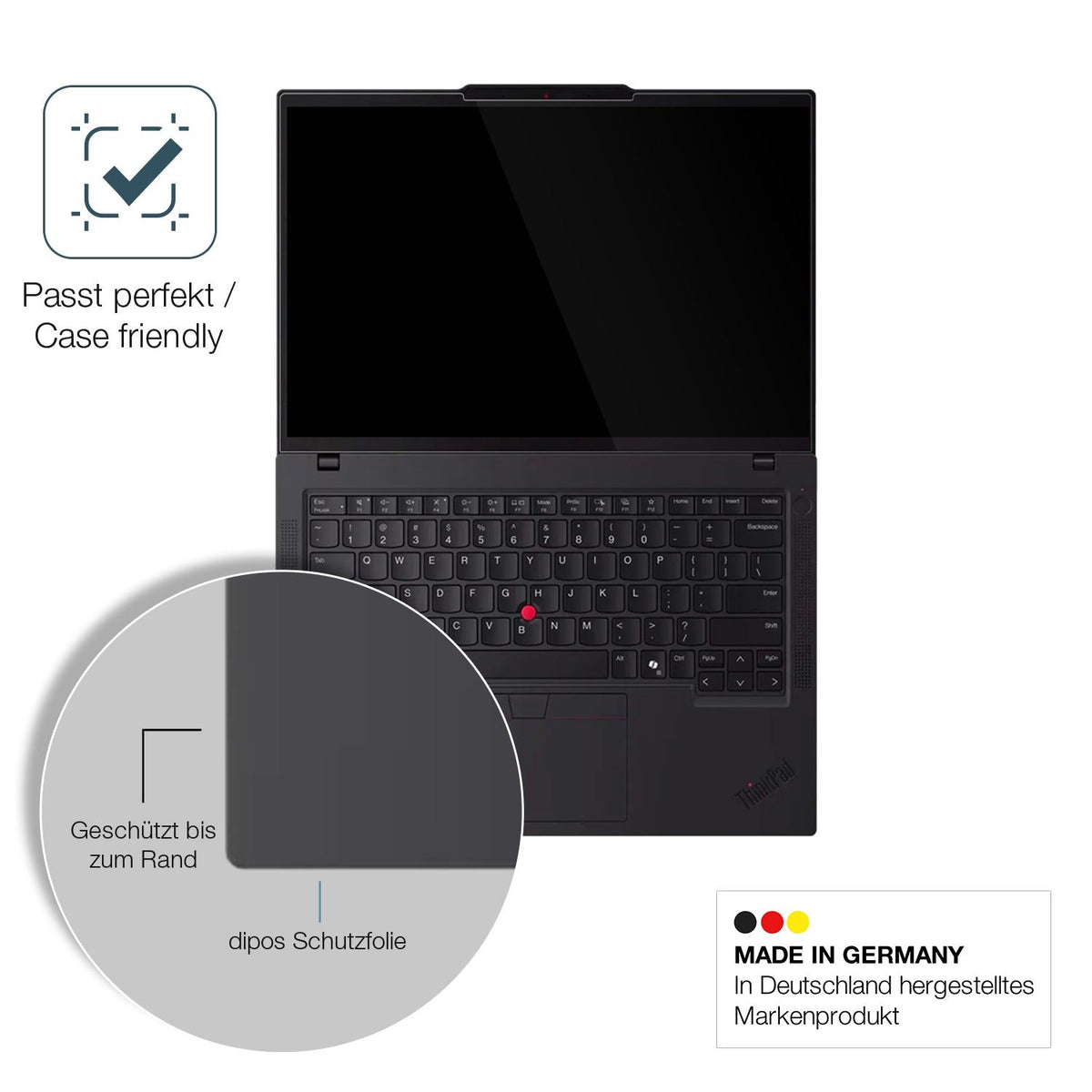 2x Screen Protector for Lenovo Campus ThinkPad P14s Gen 5 Flexible Glass 9H