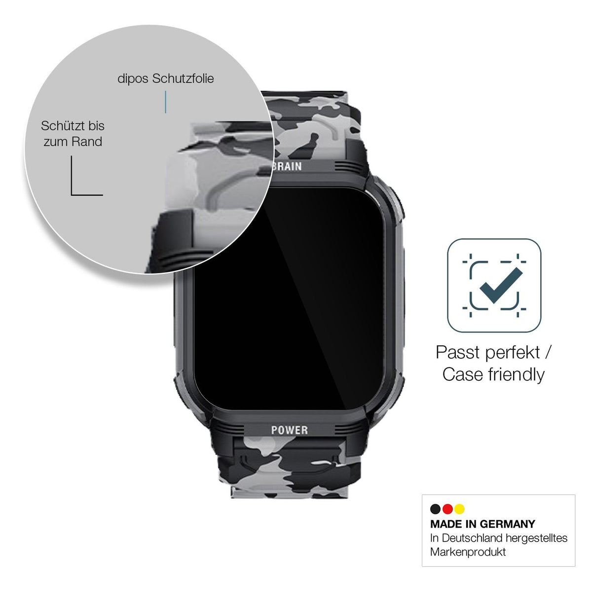 2x Screen Protector for LEMFO Y10 Smartwatch Flexible Glass 9H dipos