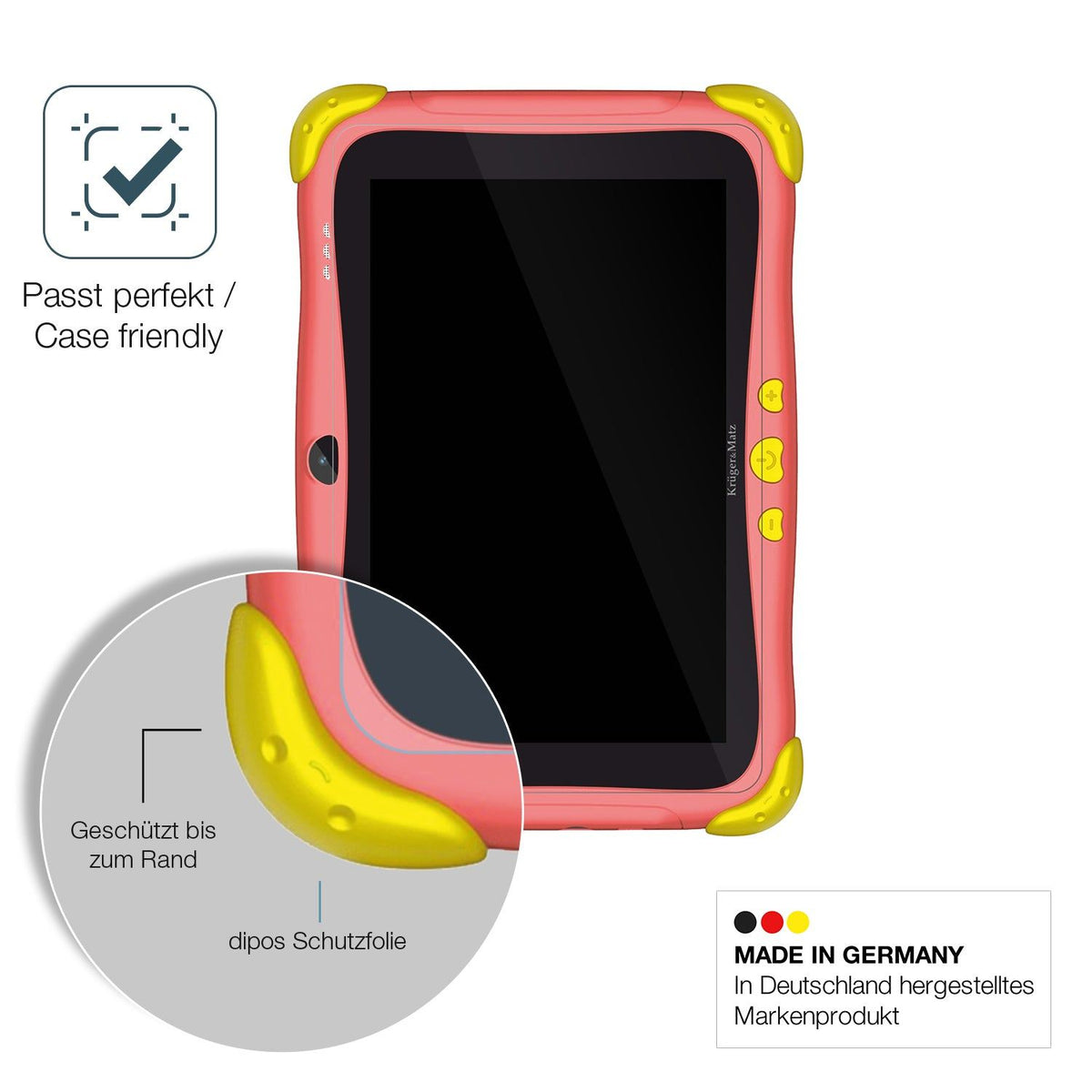2x Screen Protector for Kruger Matz Fun 808 Flexible Glass 9H dipos
