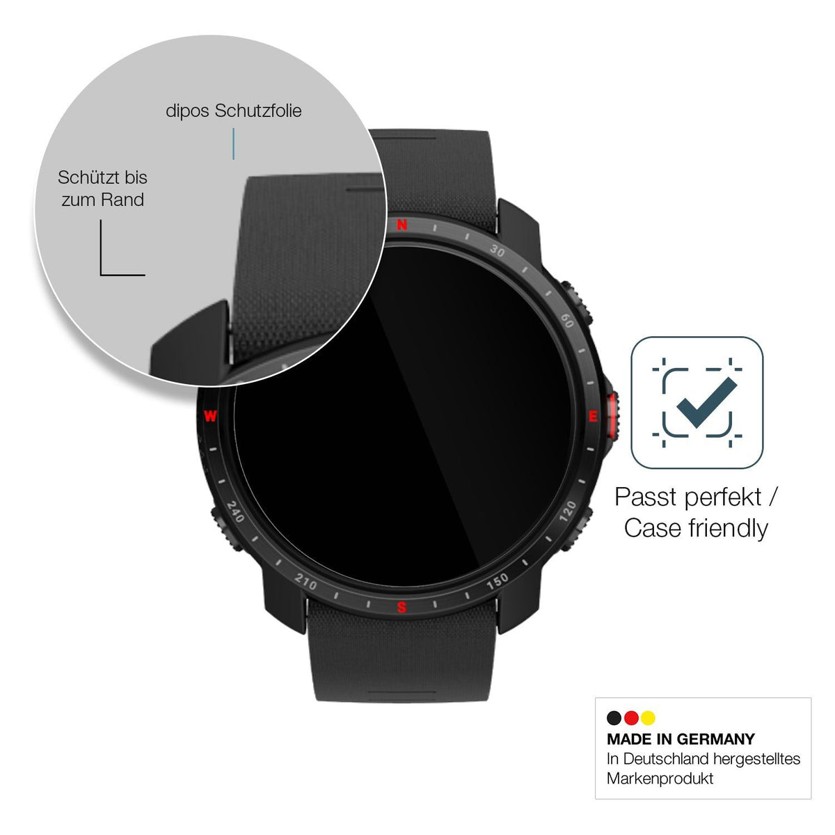 2x Screen Protector for Polar Grit X Flexible Glass 9H dipos