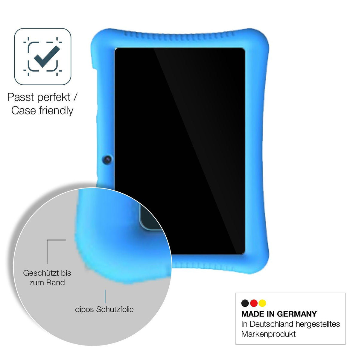 2x Screen Protector for Semeakoko FF35 Kinder Tab 10 Zoll Flexible Glass 9H