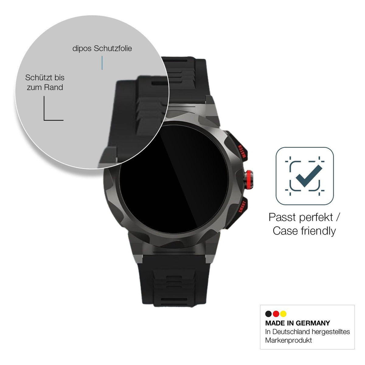 2x Screen Protector for Loyewaier 2 Zoll Smartwatch Flexible Glass 9H dipos