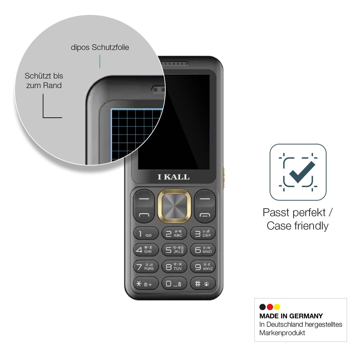 2x Screen Protector for I Kall I5 Flexible Glass 9H dipos