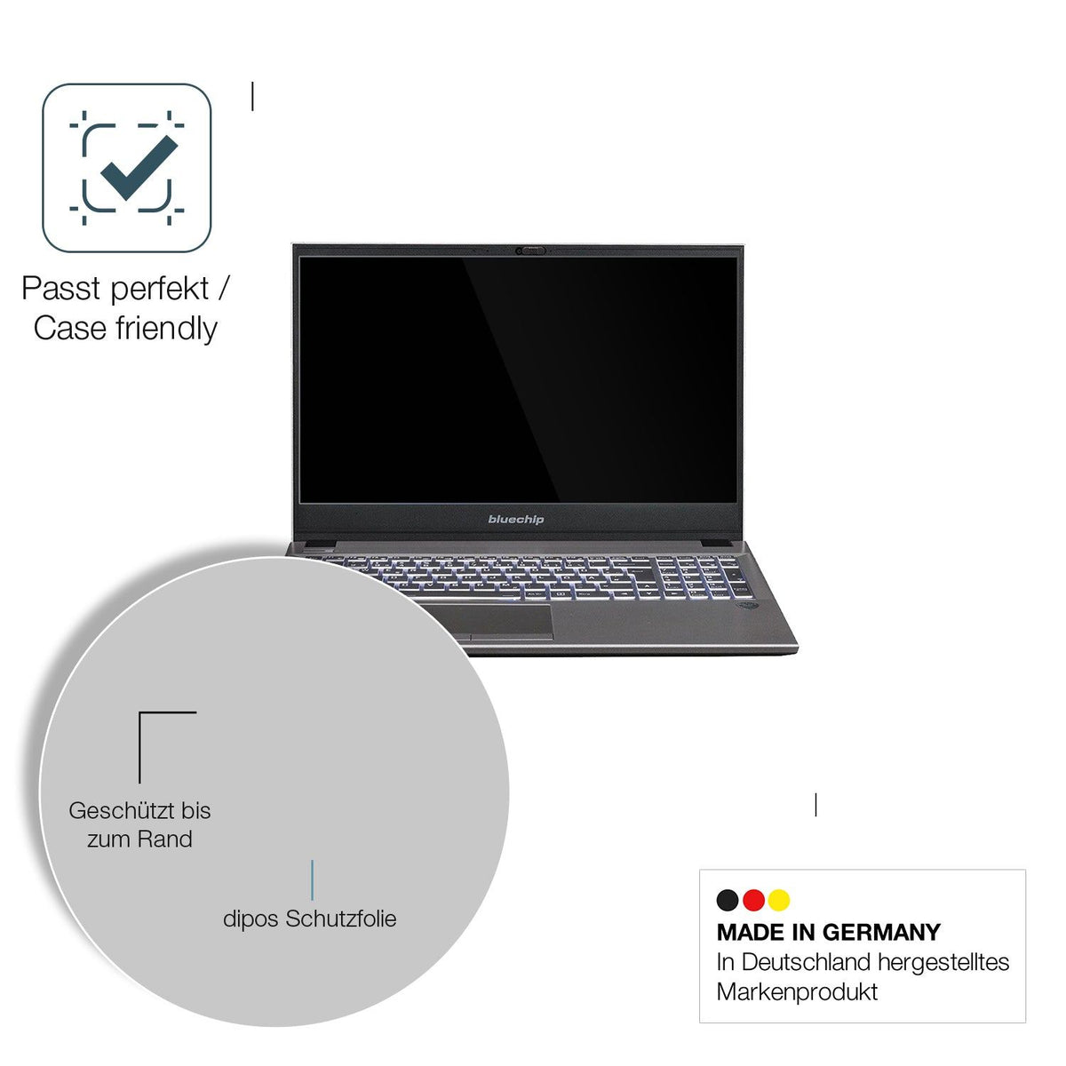 2x Screen Protector for Bluechip Travelline L15W17 Flexible Glass 9H dipos