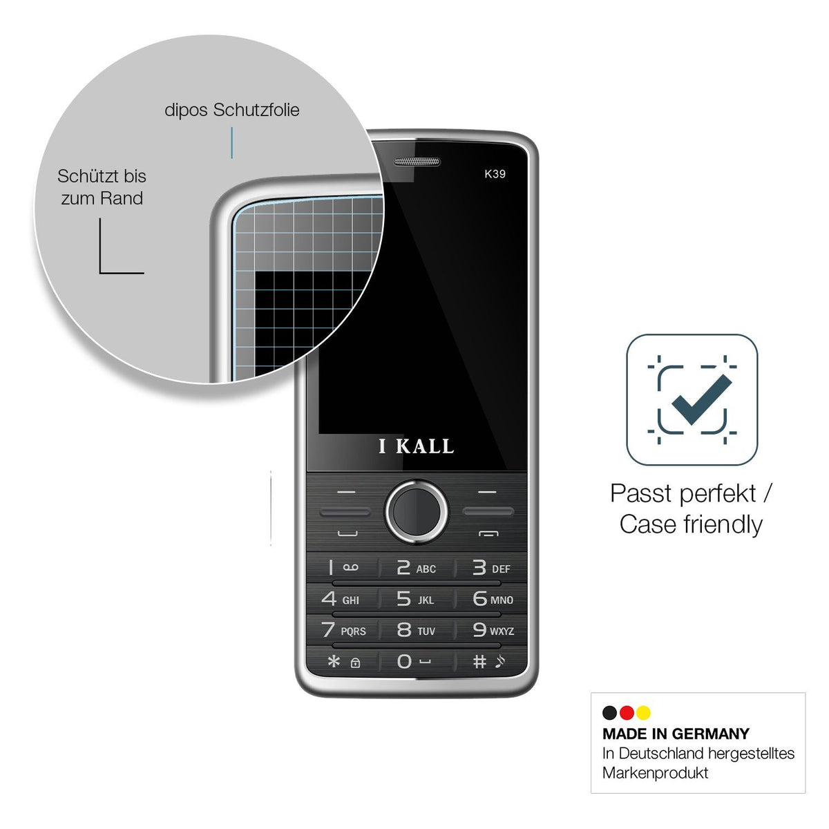 2x Screen Protector for I Kall K39 New Flexible Glass 9H dipos