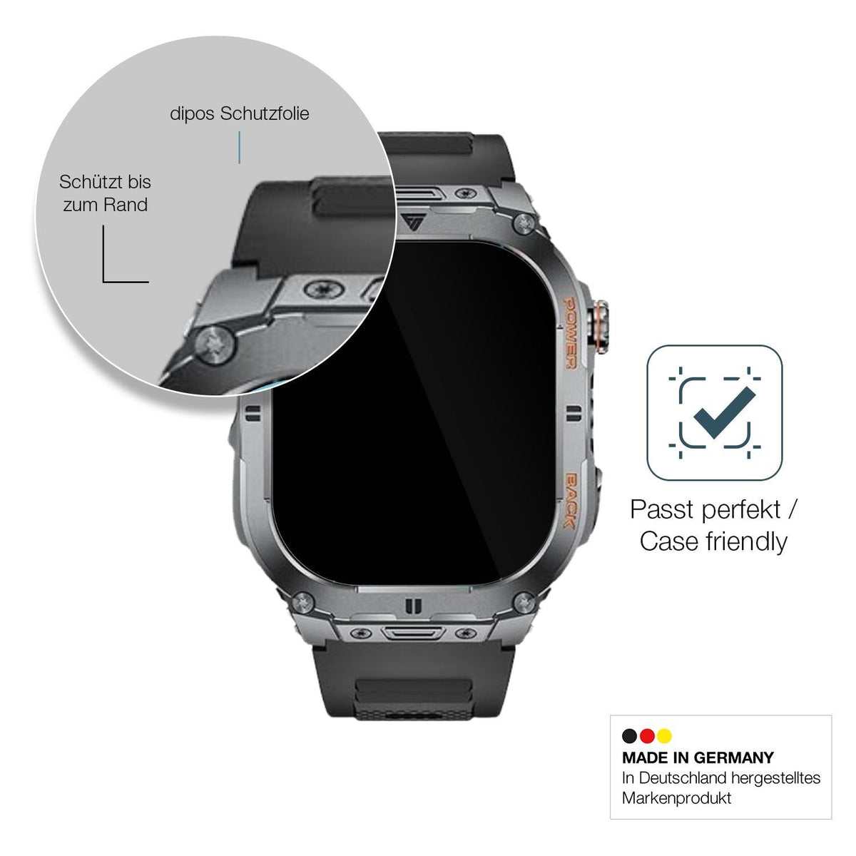 2x Screen Protector for SUNKTA EF9-A 2.13 Zoll Flexible Glass 9H dipos