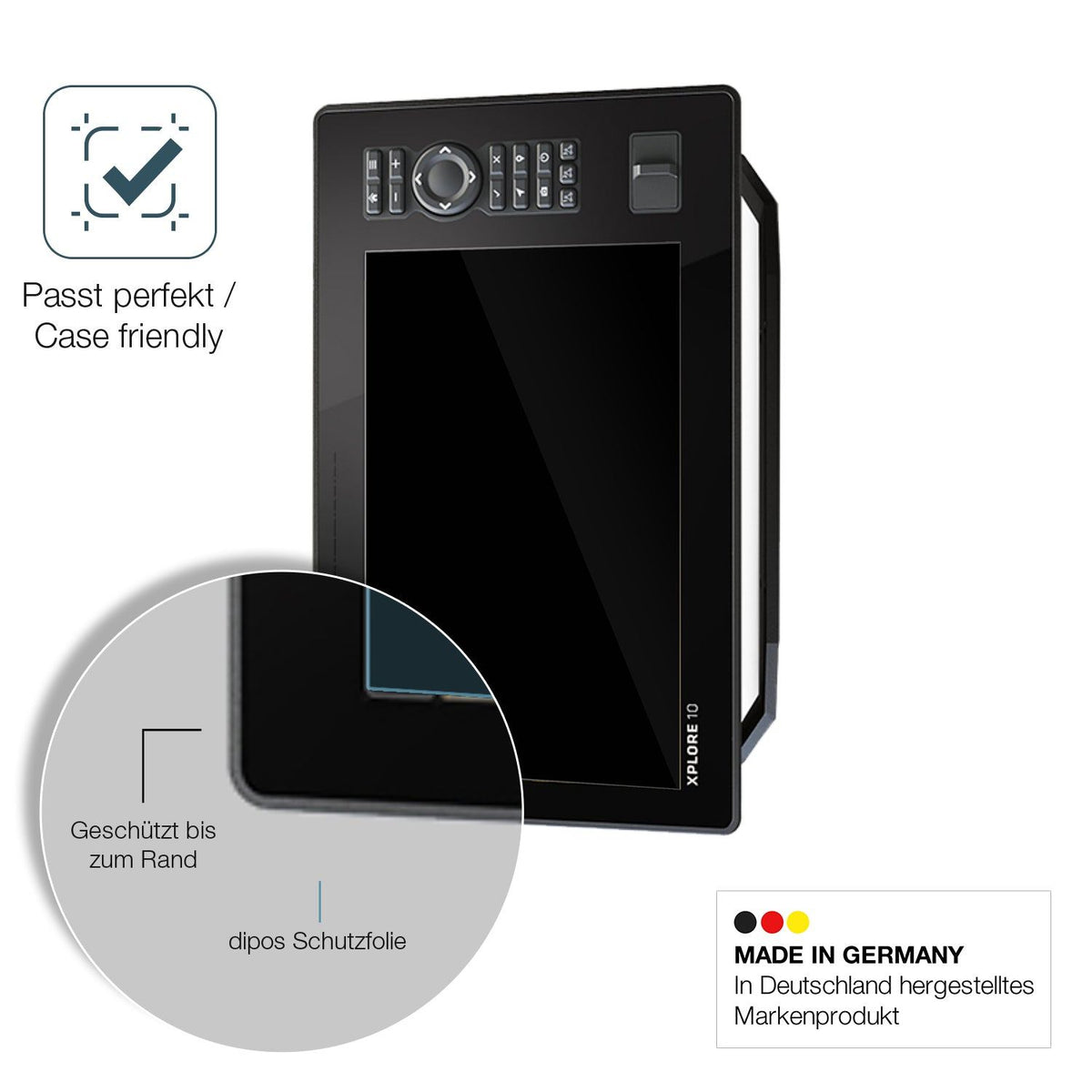 2x Screen Protector for Humminbird Xplore 10 Flexible Glass 9H dipos