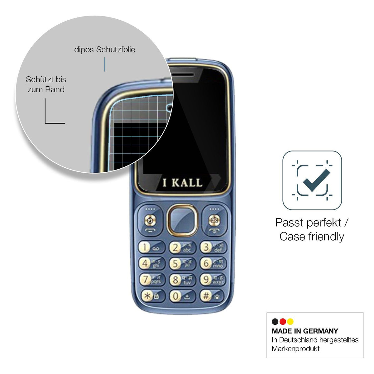 2x Screen Protector for I Kall K46 New Flexible Glass 9H dipos