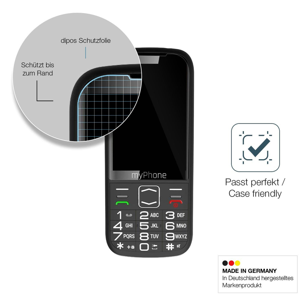 2x Screen Protector for myPhone Harmony LTE Flexible Glass 9H dipos