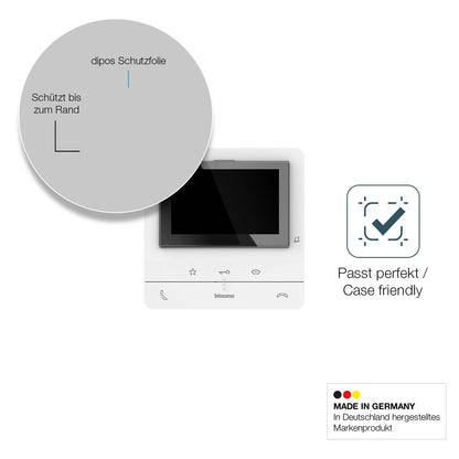 2x Screen Protector for Bticino 344672 Flexible Glass 9H dipos