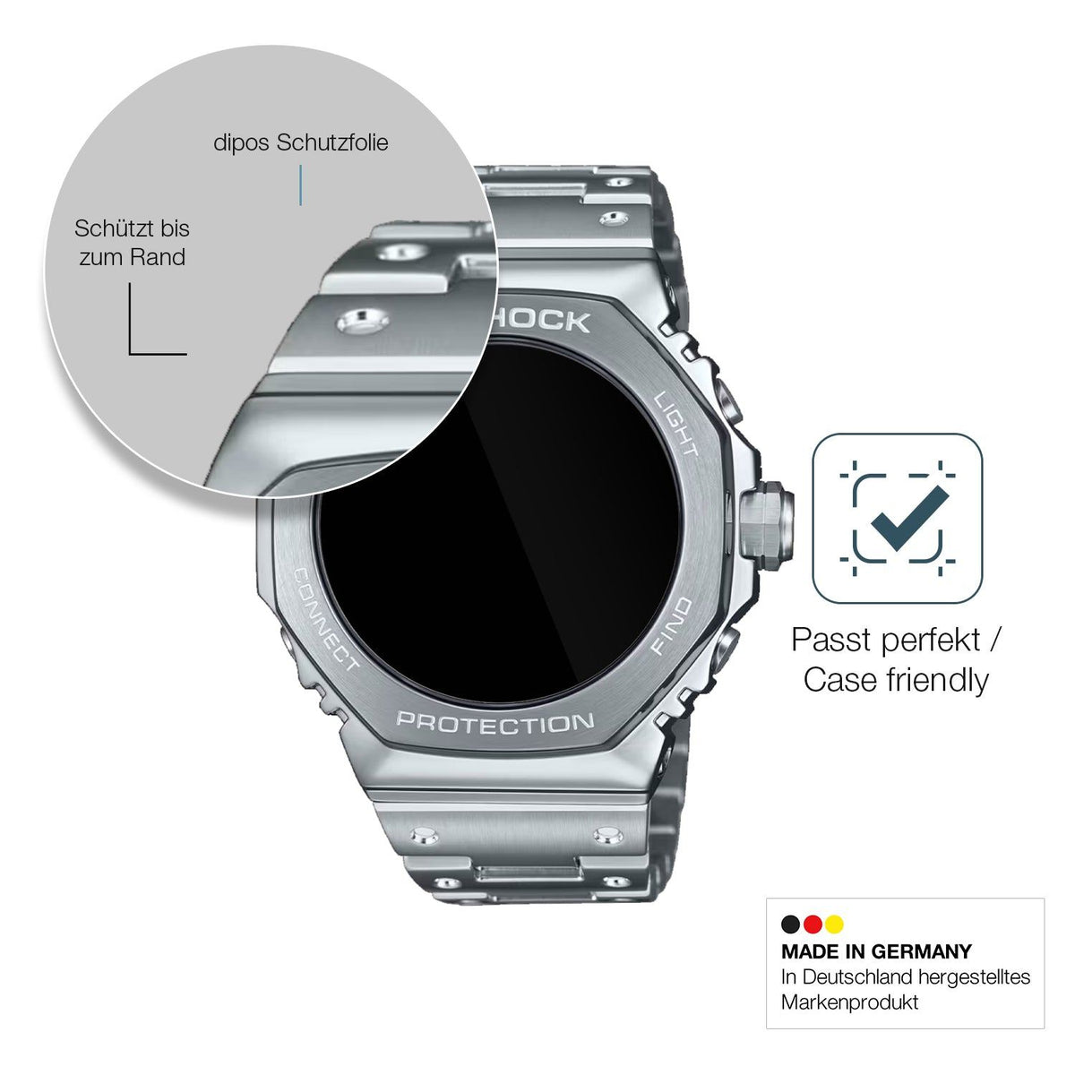 2x Screen Protector for Casio G-Shock GM-B2100D Flexible Glass 9H dipos
