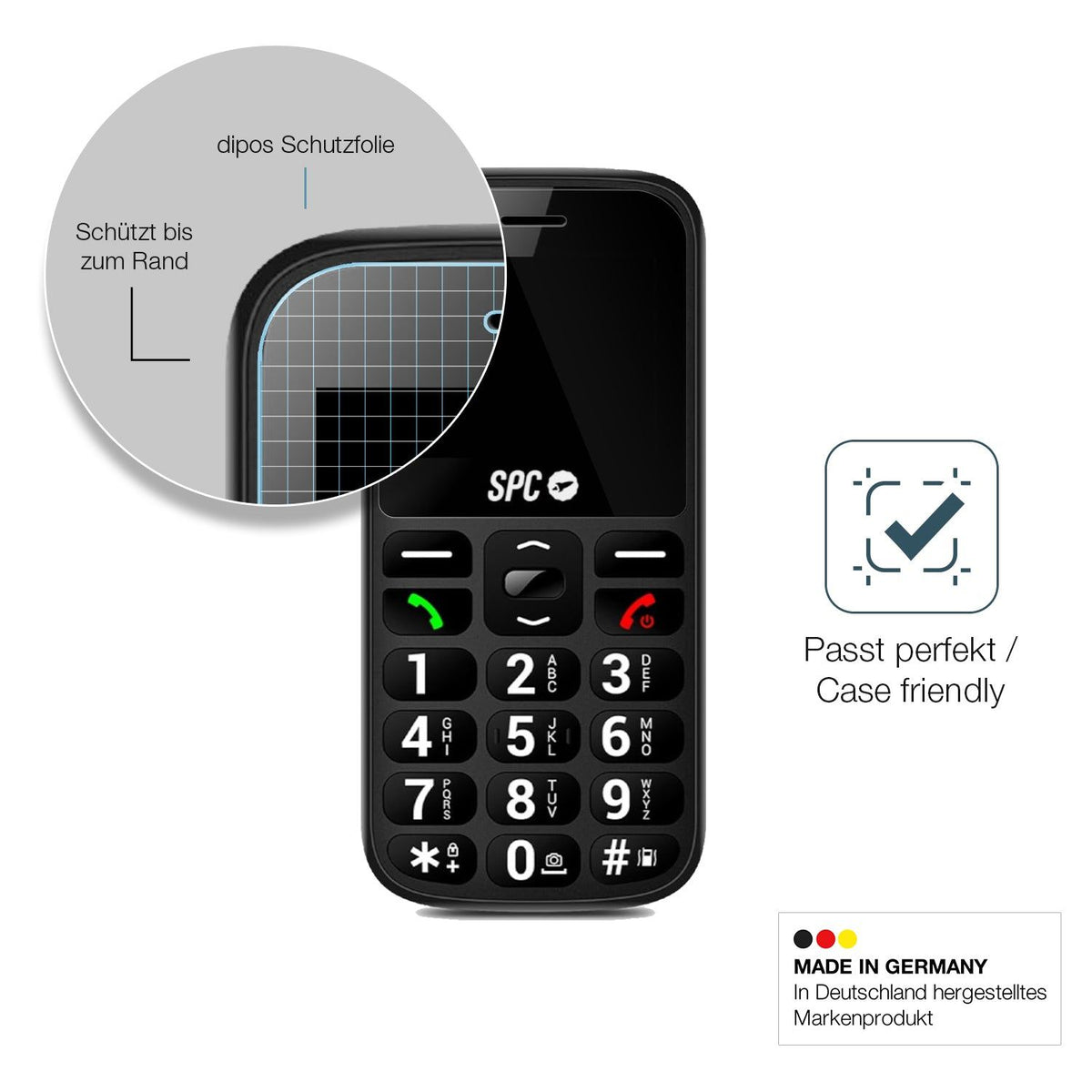 2x Screen Protector for SPC Fortune 2 Flexible Glass 9H dipos