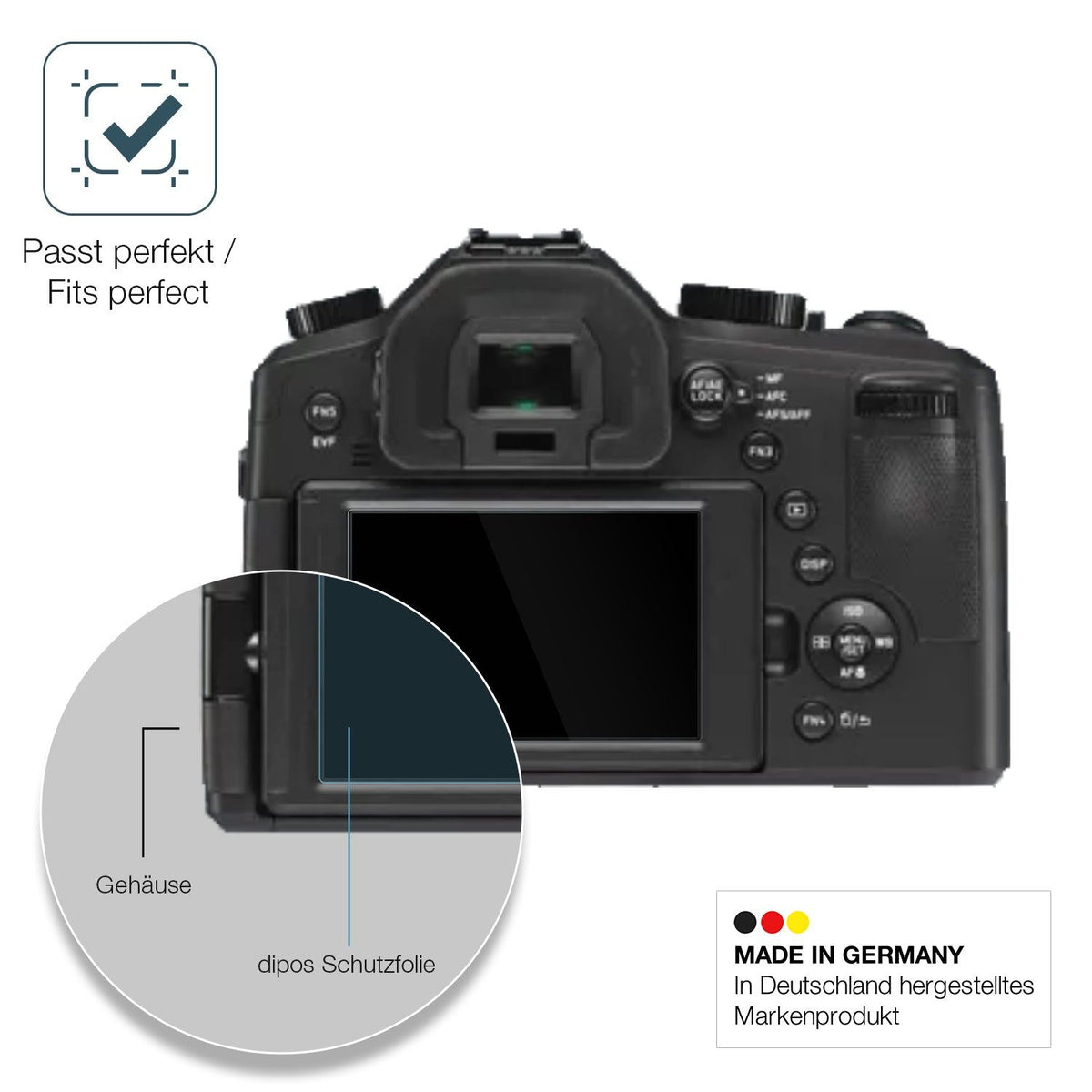 2x Screen Protector for Leica V-Lux Typ 114 Flexible Glass 9H dipos
