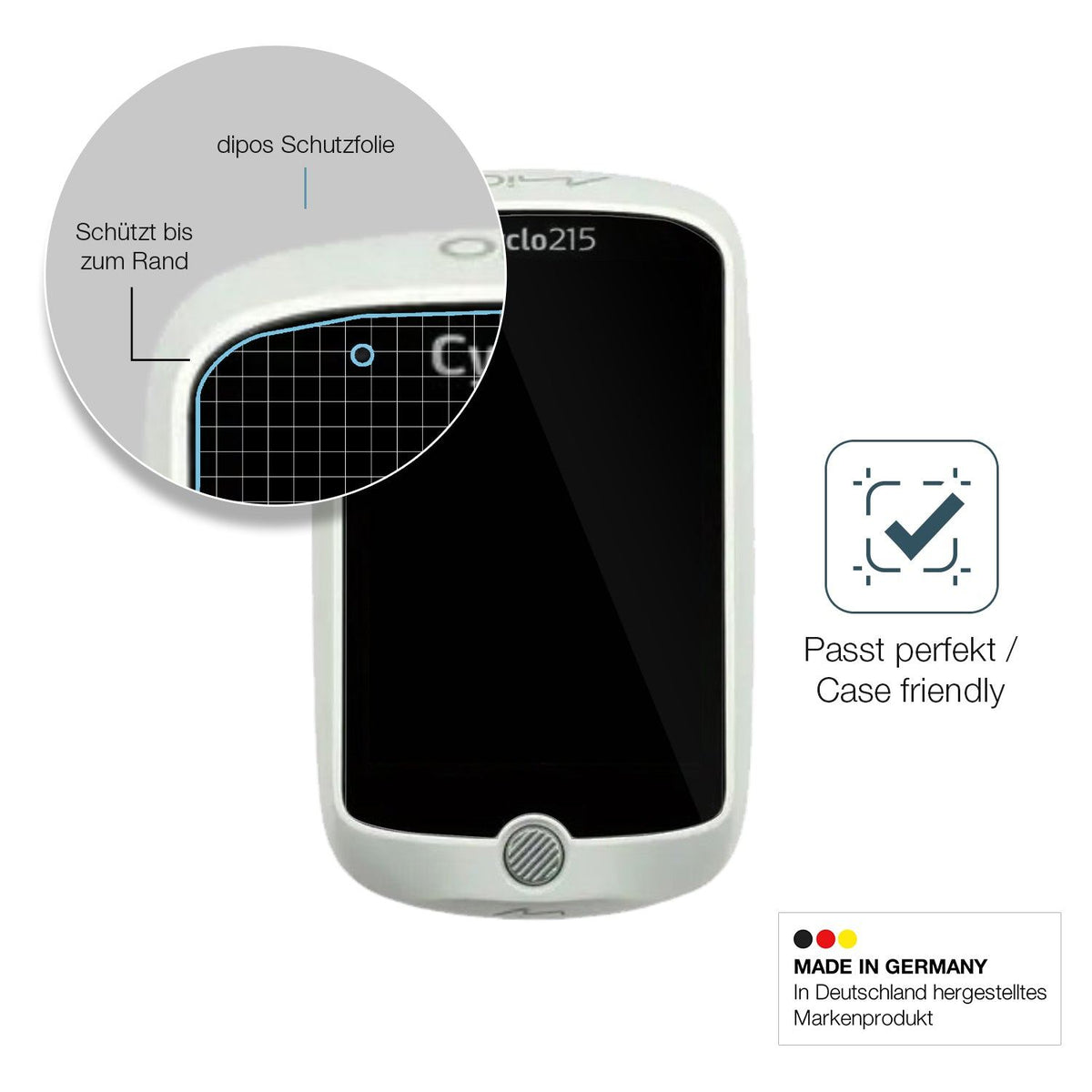 2x Screen Protector for Mio Cyclo 215 HC Flexible Glass 9H dipos